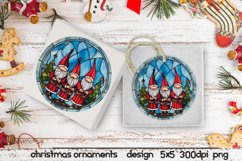 Christmas gnome ornament, Round ornament Product Image 1