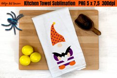 Kitchen Towel Sublimation | Gnome Halloween PNG Product Image 1