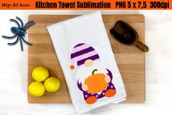 Kitchen Towel Sublimation | Gnome Halloween PNG Product Image 1