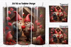 Gnomes Valentine 20/30oz Skinny Tumbler Product Image 1
