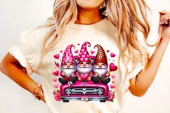 Valentines Day Gnome PNG, Valentine's Day Sublimation, Heart Product Image 1