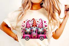 Valentines Day Gnome PNG, Valentine's Day Sublimation, Heart Product Image 2