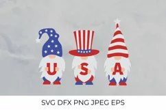American patriotic gnomes SVG. USA Independence day. Product Image 1