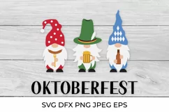 Oktoberfest gnomes SVG. Traditional German beer festival. Product Image 1