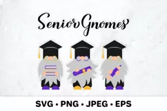 Senior gnomes SVG. Graduation gnomes. Funny grad quote Product Image 1