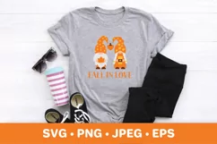 Couple of autumn gnomes SVG. Fall in love Product Image 2