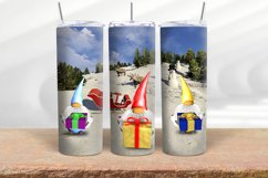 Gnomes Christmas 20oz Skinny Tumbler Sublimation Designs Product Image 3