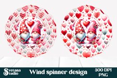 Valentines wind spinner sublimation | Gnome wind spinner Product Image 1