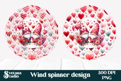 Valentines wind spinner sublimation | Gnome wind spinner PNG Product Image 1