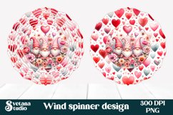Valentines gnome hearts wind spinner sublimation bundle Product Image 2