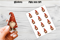 Cute Christmas gnome sticker | Printable winter gnome PNG Product Image 1