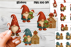 Cute Christmas gnome sticker | Printable winter gnome PNG Product Image 1