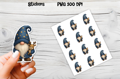 Cute Christmas gnome sticker | Printable winter gnome PNG Product Image 1