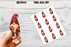 Cute Christmas gnome sticker | Printable winter gnome PNG Product Image 1