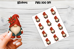 Cute Christmas gnome sticker | Printable winter gnome PNG Product Image 1
