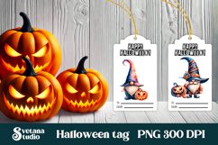 Halloween tags printable | Halloween gnome gift tag Product Image 1
