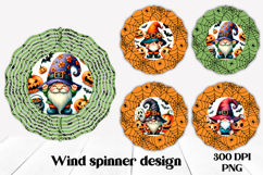 Halloween wind spinner sublimation | Halloween gnome PNG Product Image 1