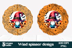 Halloween wind spinner sublimation | Halloween gnome PNG Product Image 1