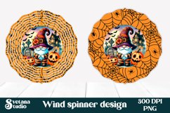 Halloween wind spinner sublimation | Halloween gnome PNG Product Image 1