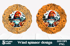 Halloween wind spinner sublimation | Halloween gnome PNG Product Image 1