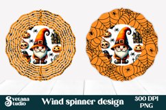 Halloween wind spinner sublimation | Halloween gnome PNG Product Image 1