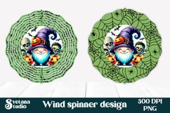 Halloween wind spinner sublimation | Halloween gnome PNG Product Image 1