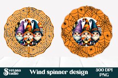 Halloween wind spinner sublimation | Halloween gnome PNG Product Image 1