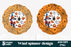 Halloween wind spinner sublimation | Halloween gnome PNG Product Image 1