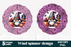 Halloween wind spinner sublimation | Halloween gnome PNG Product Image 1
