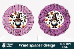 Halloween wind spinner sublimation | Halloween gnome PNG Product Image 1
