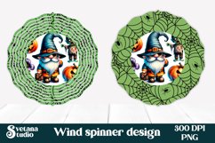 Halloween wind spinner sublimation | Halloween gnome PNG Product Image 1