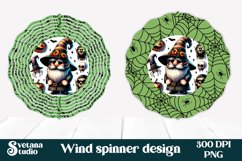 Halloween wind spinner sublimation | Halloween gnome PNG Product Image 1
