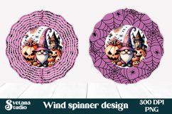 Halloween wind spinner sublimation | Halloween gnome PNG Product Image 1