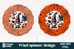 Halloween wind spinner sublimation | Halloween gnome PNG Product Image 1