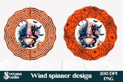 Halloween wind spinner sublimation | Halloween gnome PNG Product Image 1