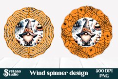Halloween wind spinner sublimation | Halloween gnome PNG Product Image 1