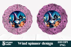 Halloween wind spinner sublimation | Halloween gnome PNG Product Image 1