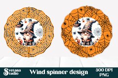 Halloween wind spinner sublimation | Halloween gnome PNG Product Image 1