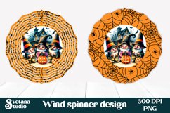 Halloween wind spinner sublimation | Halloween gnome PNG Product Image 1