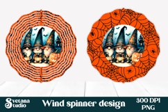 Halloween wind spinner sublimation | Halloween gnome PNG Product Image 1