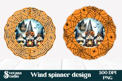 Halloween wind spinner sublimation | Halloween gnome PNG Product Image 1