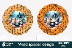 Halloween wind spinner sublimation | Halloween gnome PNG Product Image 1