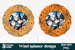 Halloween wind spinner sublimation | Halloween gnome PNG Product Image 1
