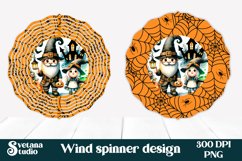Halloween wind spinner sublimation | Halloween gnome PNG Product Image 1