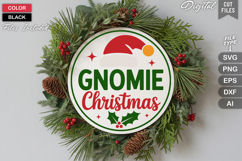 Gnomie Christmas SVG | Christmas Round Sign SVG | Xmas SVG Product Image 2