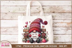 Love you Gnomie Valentine's Day Gnome sublimation png Product Image 3