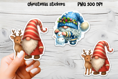 Cute Christmas gnome sticker | Printable winter gnome PNG Product Image 1