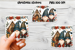 Cute Christmas gnome sticker | Printable winter gnome PNG Product Image 1