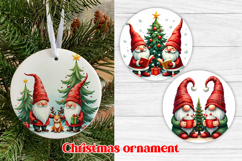 Christmas ornaments sublimation | Christmas gnome ornament Product Image 1
