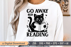 Go Away I&#039;m Reading SVG, Book Lover SVG, Reading SVG Product Image 1